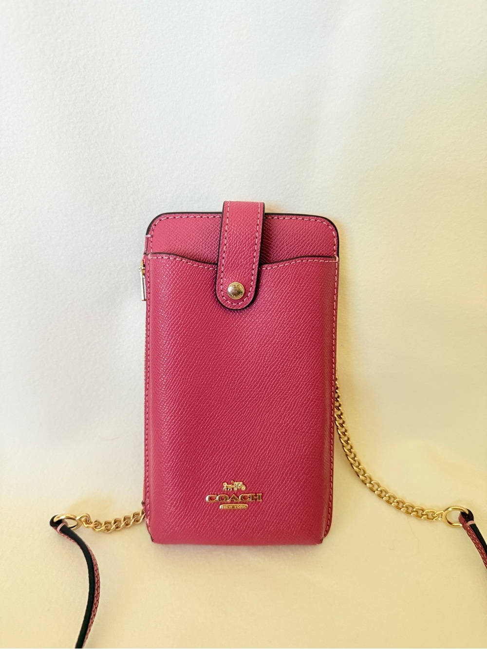 NWT Coach C6884 North/South Phone Crossbody In rouge